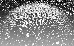 Дерево под снегопадом 8451-М