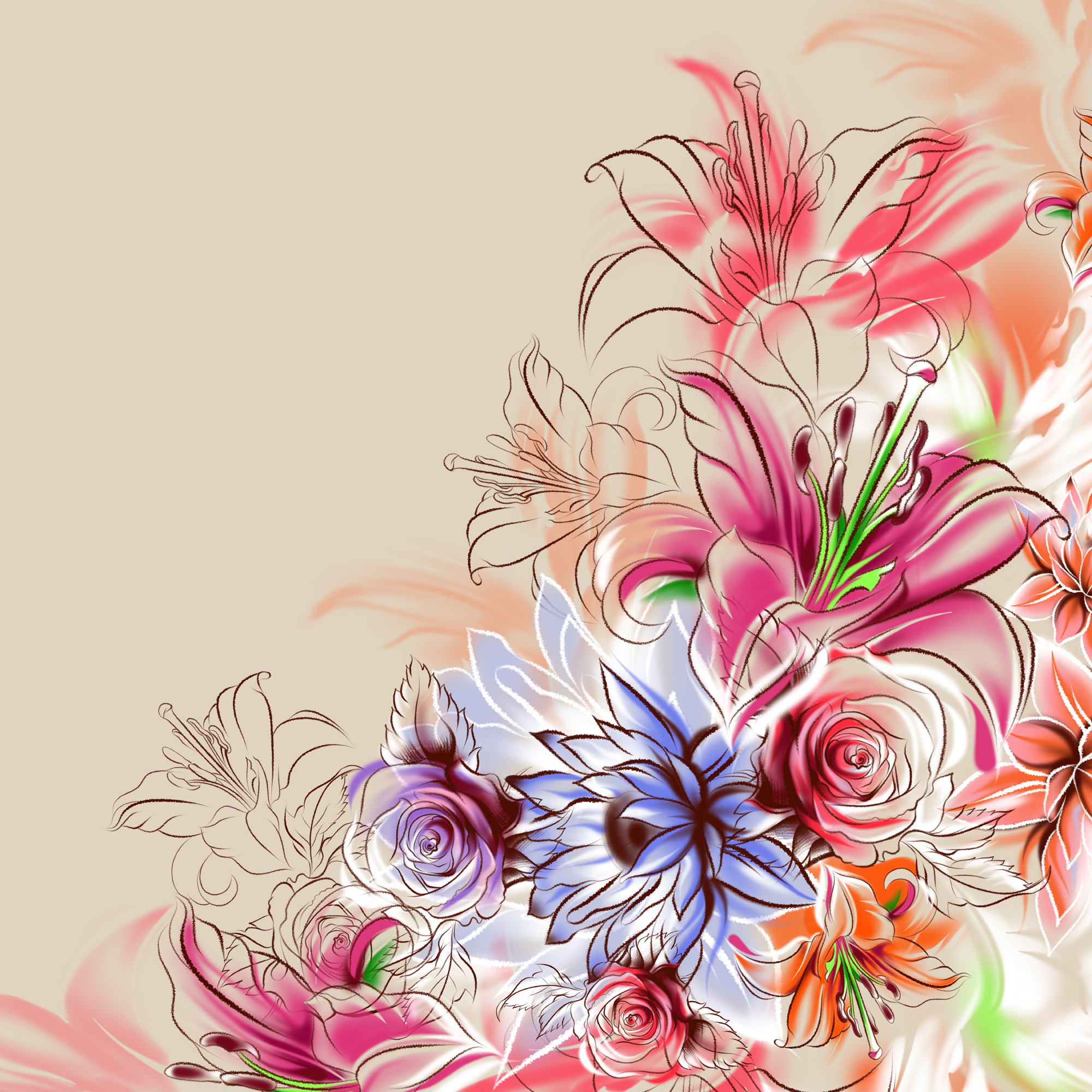 Красивые рисунки цветов для срисовки карандашом (37 фото)