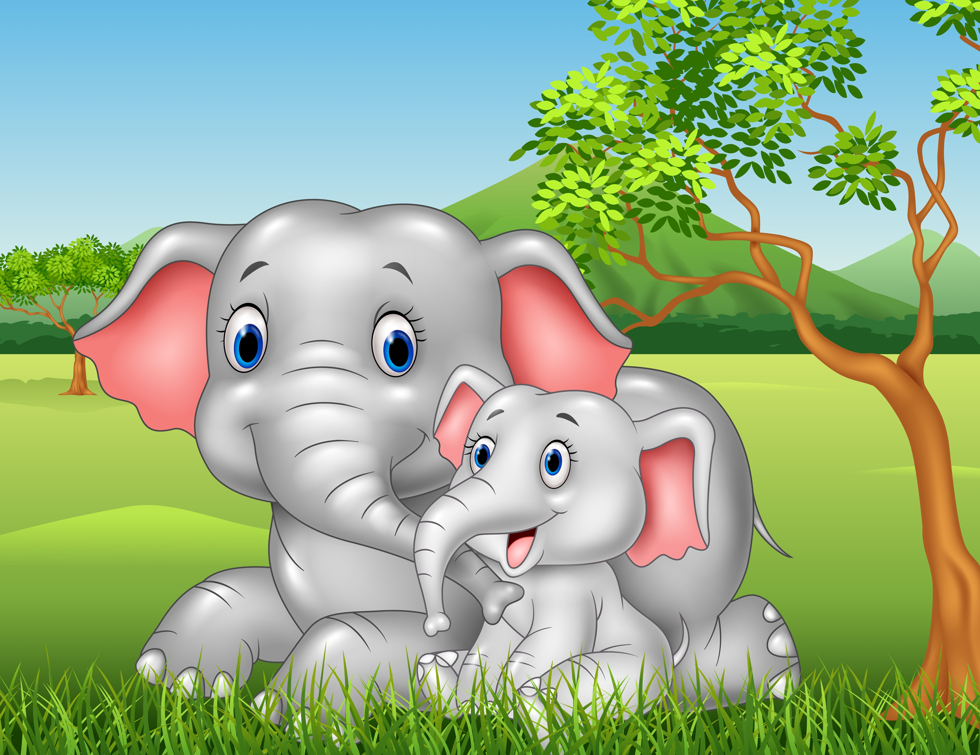 Слонёнок с мамой 4-077
