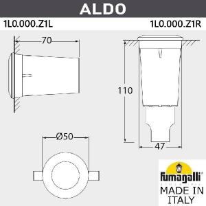Встраиваемый светильник уличный Aldo 1L0.000.000.AXZ1L