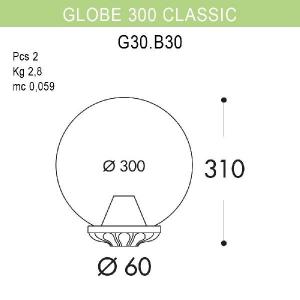 Уличный консольный светильник Globe 300 G30.B30.000.VXE27