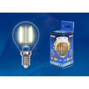 Лампочка светодиодная  LED-G45-5W/WW/E14/CL/MB GLM10TR картон